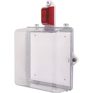 STI 7534 Protective Enclosure with Siren/Strobe Alarm and Key Lock