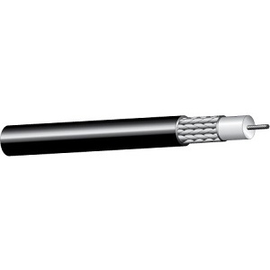 West Penn 812BK1000 RG58/U Stranded Non-Plenum Black Coaxial Cable, 1000'