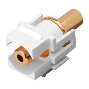 Vanco 820489 Keystone Jack, 3.5mm, White