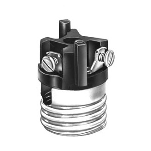 Leviton 8004-M Medium Base Interior Only, Shell Incandescent Lampholder, Keyless, Single Circuit
