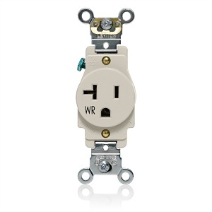 Leviton W5361-T Weather Resistant Single Receptacle