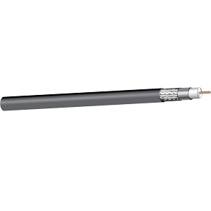 West Penn HD825BK1000 25/1 RG-179 Digital Broad Coax Cable, Solid, 1000', Black