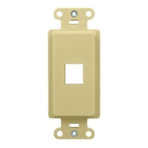 On-Q WP3411IV 1-Port Decorator Outlet Strap, Ivory