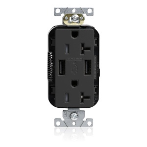 Leviton M58AA-E 20A Lev-Lok USB Tamper-Resistant Outlet Type -A