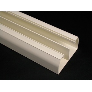 Wiremold 40N2B08V CableSmart 40N2 2-Compartment Raceway Base, TAA Compliant, Ivory