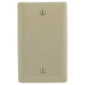 Hubbell NPJJ13I Ceiling Mount|Wall Mount Plate, Jumbo 1-Gang Blank, Ivory