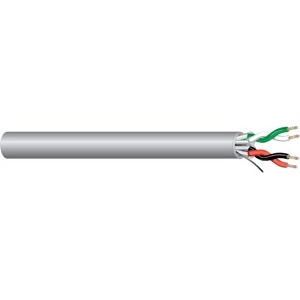 West Penn 25510BGY1000 Plenum Audio Cable, 22/2PR Stranded CMP SH, 1000', Gray