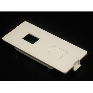 Wiremold 5507RJ 5500 Dual RJ11/RJ45 Connector Faceplate Fitting, Ivory, TAA Compliant