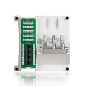 Leviton 47603-DP6 Compact Series 4-Telephone, 4-Data, and 6-Way Video Panel