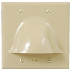 ICC IC640BDSIV Bulk Nose Faceplate in Double Gang, Ivory