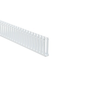HellermannTyton 181-14006 Slotted Wall Wiring Duct, 1"x4", Non-Adhesive, PVC, 120' per Carton, White