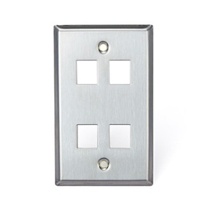 Leviton 43080-1S4 QuickPort 4-Socket Faceplate