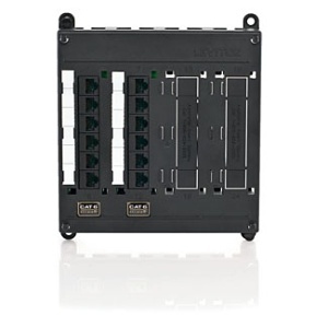 Leviton 476TM-612 Twist and Mount Patch Panel, 12-Ports Cat 6