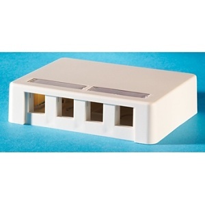 Ortronics OR-KSSMB4 Surface Mount Box, Holds Keystone Jacks or Modules