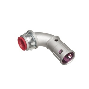 Arlington 40900AST Snap2 IT MC Cable Connector with Insulated Throat, 90°