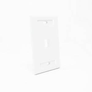 Dynacom 10600-P1W-WH Flush-Port ID Window Wallplates, 1-Port, White