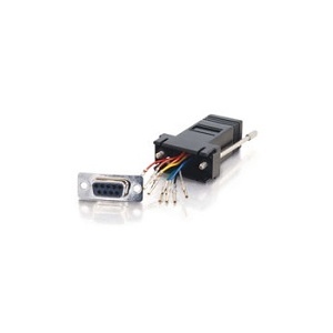 C2G CG02943 RJ45 to DB9 Female Serial RS232 Modular Adapter, Black