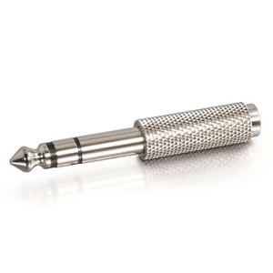 C2G CG40639 6.3mm Stereo Male to 3.5mm (1/4") Stereo Female Adapter