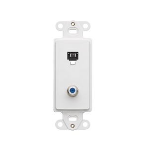 Leviton 40659-00W 6P4C Female Jack with Insulation, White