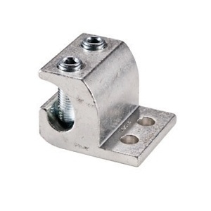 Ortronics GL2014 2-Hole Ground Lug, 1/4" Bolt Hole, 5/8" O.C. Spacing, Silver