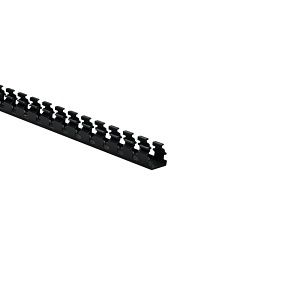HellermannTyton 181-11009 Slotted Wall Wiring Duct, Non-Adhesive, PVC, Black