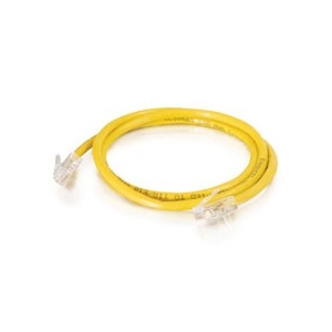 Quiktron 566-115-002 CAT6 Network Cable, Yellow 002' No-Boot Patch Cord