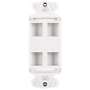 HellermannTyton FPRMF4-W 4-Port Decorator Faceplate