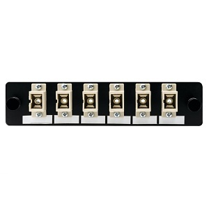 HellermannTyton VFAP6SMMSC Fiber Adapter Panel Preloaded, 6-Port, Multi-Mode, SC, Beige