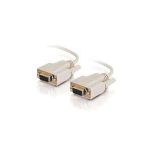 C2G CG03044 DB9 F/F Serial RS232 Null Modem Cable, 6' (1.8m), Beige