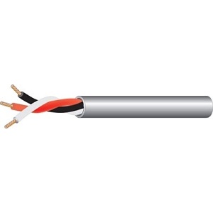 West Penn 230GY1000 Non Plenum Audio Cable, 22/3 Solid CMR Gray Cable, 1000'