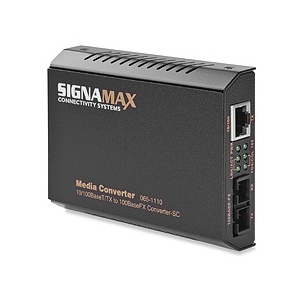 Signamax 065-1100 10/100BaseT/TX to 100 Base FX Media Converter ST/MM