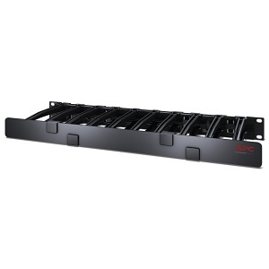 APC AR8612 NetShelter Cable Management, Horizontal Cable Manager, 1U, Single Side with Cover, Black