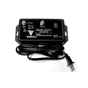 Evolution 120041 75Ohm UHF/VHF/FM Signal Amplifier, 1-Output, 10 dB