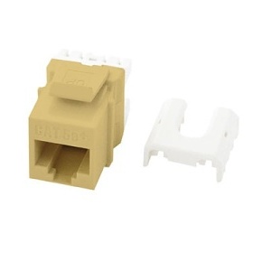 On-Q WP3475IV Quick Connect CAT5e RJ45 Keystone Insert, 10m, Ivory