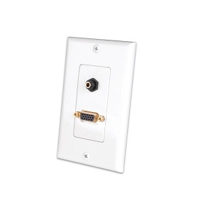 Vanco 281212 Mount Accessory, WP VGA 3.5 mm Decor, White