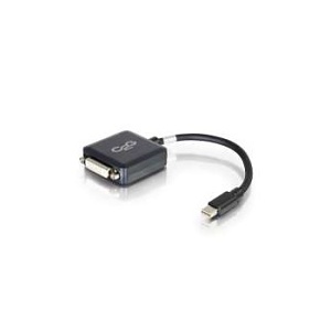 C2G CG54311 Mini DisplayPort Male to Single Link DVI-D Female Adapter Converter, 8", Black