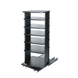 Middle Atlantic ASR-42 Slide-Out and Rotating 6-Shelf System, 42" Height, Black