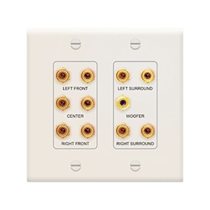 Pass & Seymour F9004LA 5.1 Home Theater Outlet Straps, Light Almond