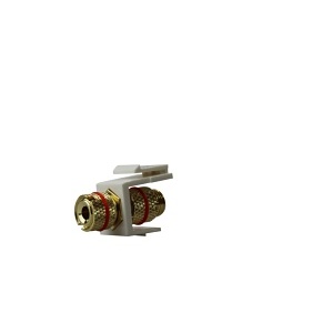 DataComm 20-3106-WH/RD Female Keystone Binding Post, White