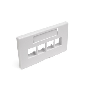 Leviton 49910-HW4 QuickPort Faceplate