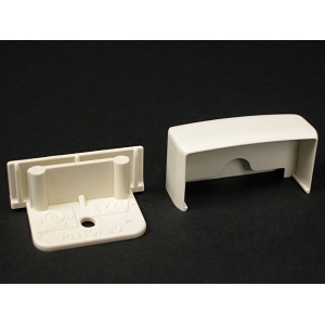 Wiremold PN05F20V Eclipse PN05 Blank End Fitting, Ivory, TAA Compliant