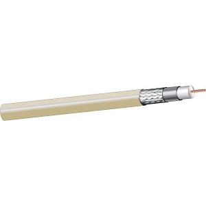 West Penn 25821NT1000 14/1 RG11/U Coax Antenna Cable, Solid, Plenum, 1000', Natural