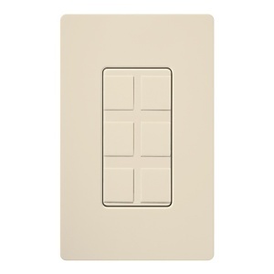 Lutron CA-6PF-LA 6-Socket Faceplate, Light Almond
