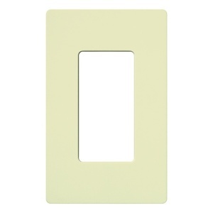 Lutron CW-1-AL Claro 1-Gang Screwless Wallplate, Almond
