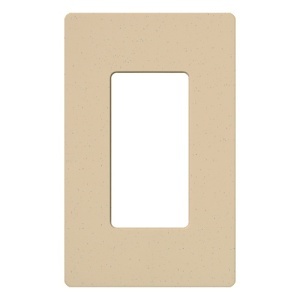 Lutron SC-1-DS Claro Screwless Wall Plate, 1-Gang Satin Decora Faceplate, Desert Stone