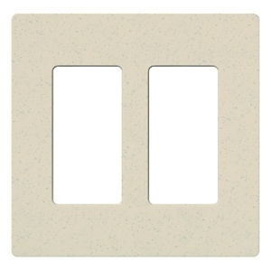 Lutron SC-2-LS Satin Colors 2-Socket Faceplate, Limestone
