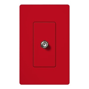 Lutron SC-CJ-HT Satin Colors Coaxial Faceplate, Hot