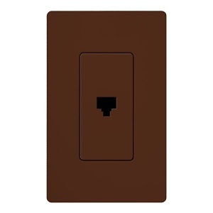Lutron SC-PJ-SI Satin Colors 1-Socket Telephone Faceplate, Sienna
