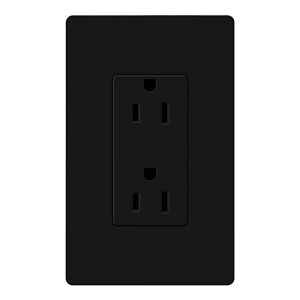 Lutron SCR-15-MN 15A Receptacle, Midnight