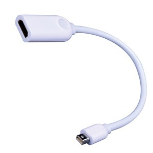 Vanco 280171 HDMI Female to Mini Display Port Male Pigtail Adapter, White